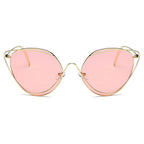 LISLE | Women Fashion Round Wire Art Cat Eye Sunglasses