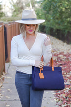 Quilted Structured Book Tote