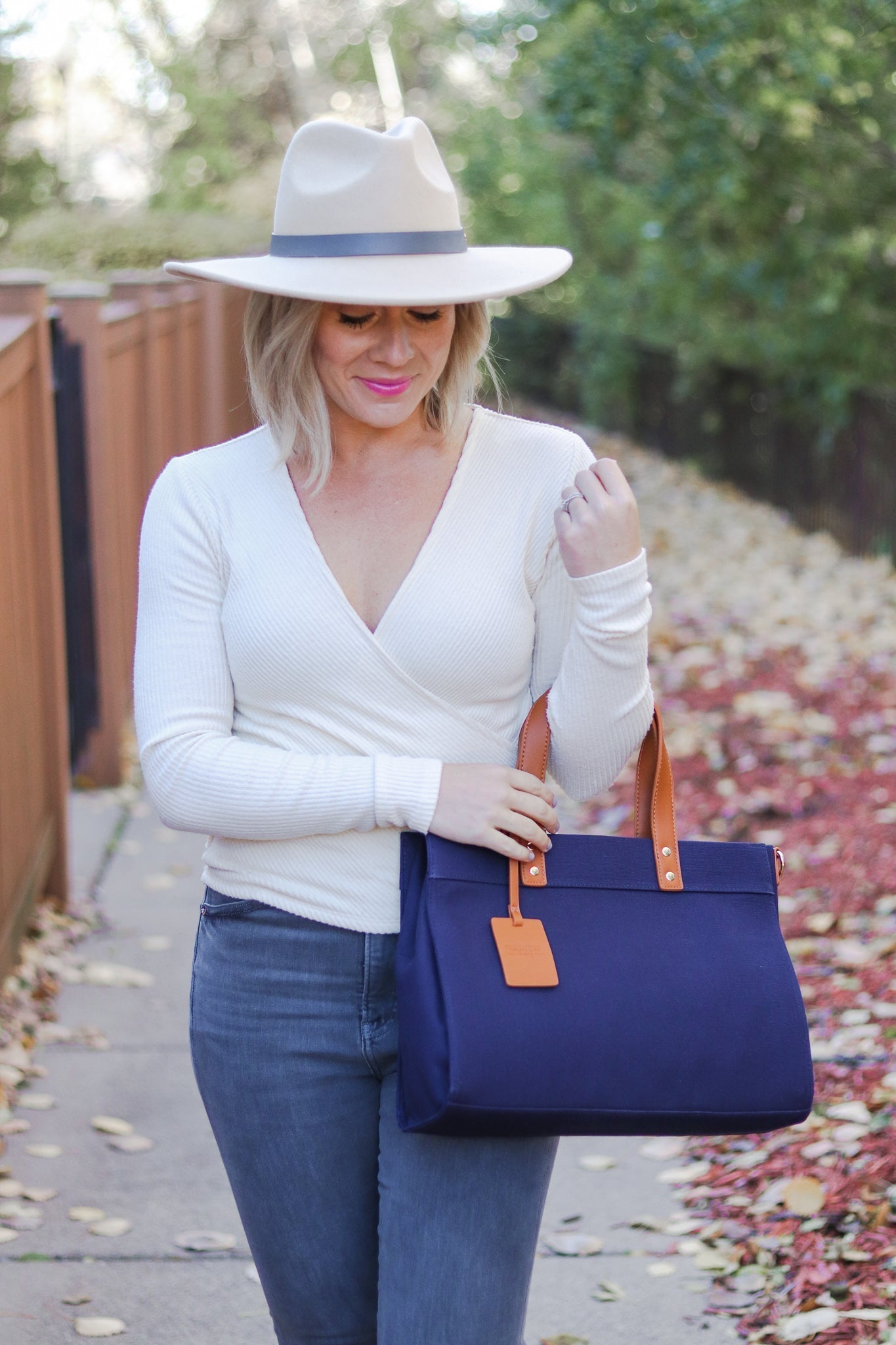 Quilted Structured Book Tote