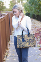 Quilted Structured Book Tote
