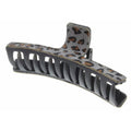Rectangle with Grey Leopard Hair Clip