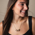 Gold Wheat Chain Necklace with Pink, Red, Clear 4 Crystal Charms