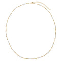 18K Gold Plated Gold, Pearl 4mm Pearl Chain Necklace