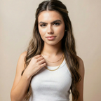 18K Gold Plated Gold Chain 2 Layer Necklace