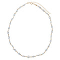 Grey, Pearl Beaded Necklace with Pearl Ball