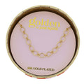 18K Gold Plated Diamond Shaped Cutting Chain Necklace
