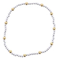 18K Gold Plated Silver, Gold Beaded Stretch Bracelet