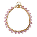 Pink Heart Link Toggle Bracelet