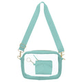 Cool Mint Clear Crossbody + Keychain Wallet