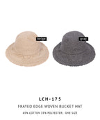 Frayed Edge Woven Bucket Hat