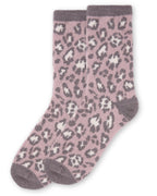 Women's Leopard Super Soft Cozy Crew Socks