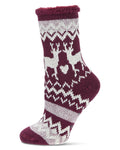 Women's Reindeer Flake Cozy Warm Thermal Crew Socks