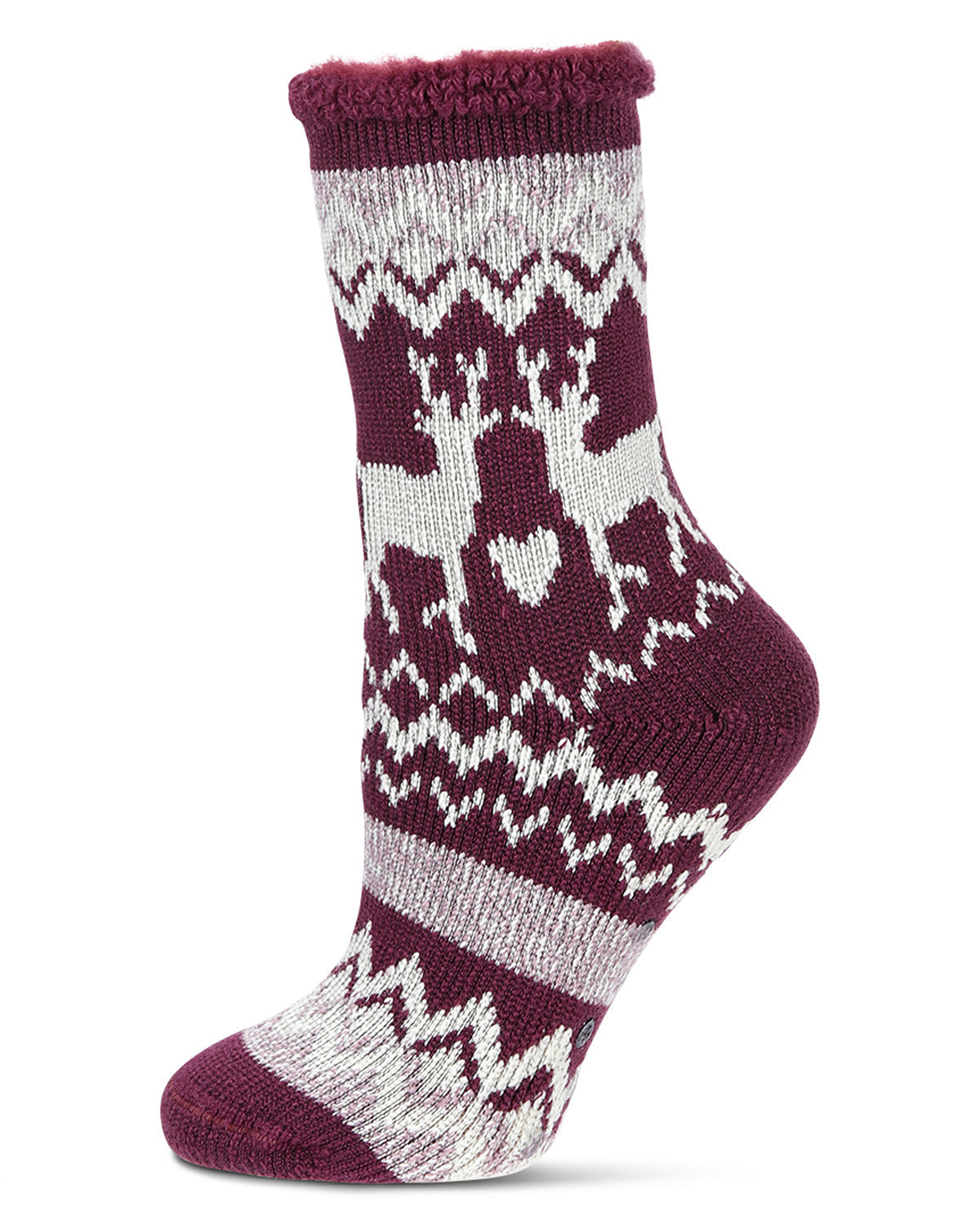 Women's Reindeer Flake Cozy Warm Thermal Crew Socks