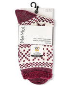 Women's Snowflake Fairisle Cozy Warm Thermal Crew Socks