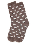 Women's Soft White Sheep Cashmere Blend Crew Socks