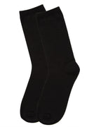 Women's Solid Soft Flat Knit Cashmere Blend Crew Sock