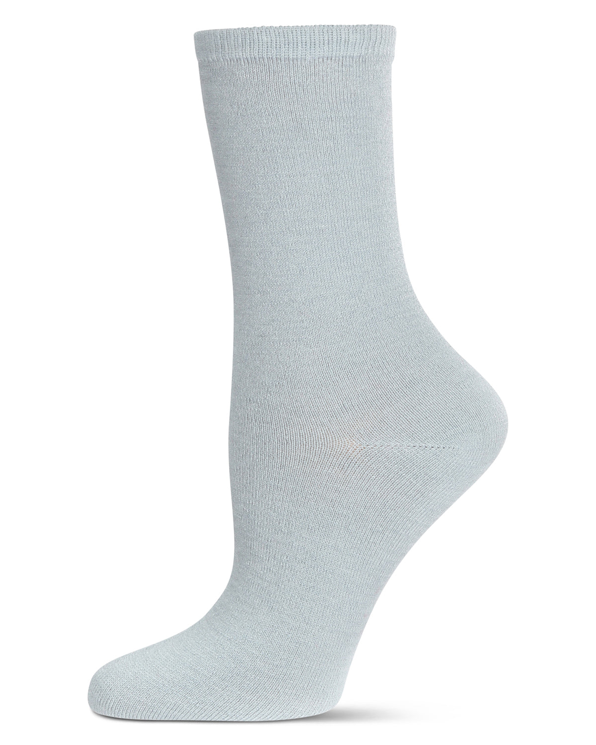 Women's Solid Soft Flat Knit Cashmere Blend Crew Sock