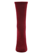 Women's Solid Soft Flat Knit Cashmere Blend Crew Sock