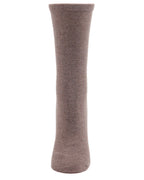 Women's Solid Soft Flat Knit Cashmere Blend Crew Sock