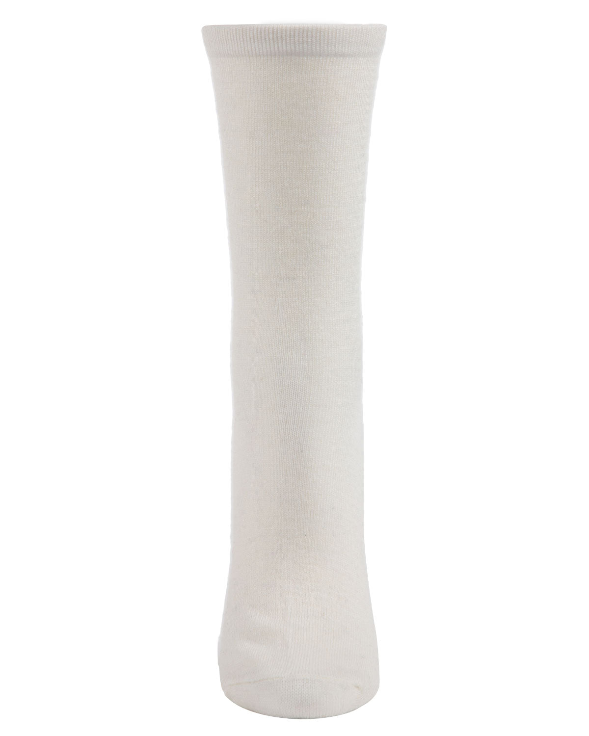 Women's Solid Soft Flat Knit Cashmere Blend Crew Sock