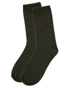 Women's Solid Soft Flat Knit Cashmere Blend Crew Sock