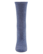 Women's Solid Soft Flat Knit Cashmere Blend Crew Sock