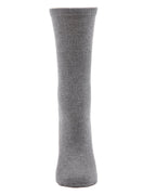 Women's Solid Soft Flat Knit Cashmere Blend Crew Sock