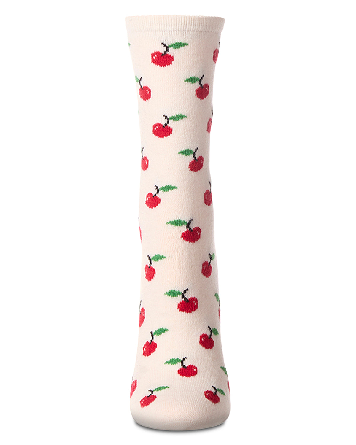 Women's Soft Tasty Cherry On Top Cashmere Blend Crew Socks