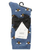 Women's Soft Bee Cashmere Blend Crew Socks