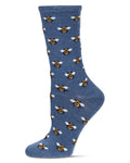 Women's Soft Bee Cashmere Blend Crew Socks