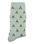 Women's Soft Bee Cashmere Blend Crew Socks