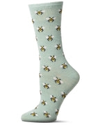Women's Soft Bee Cashmere Blend Crew Socks