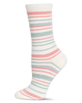 Women's Soft Striped Cashmere Crew Socks