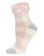 Women's Buffalo Check Plush Cabin Socks