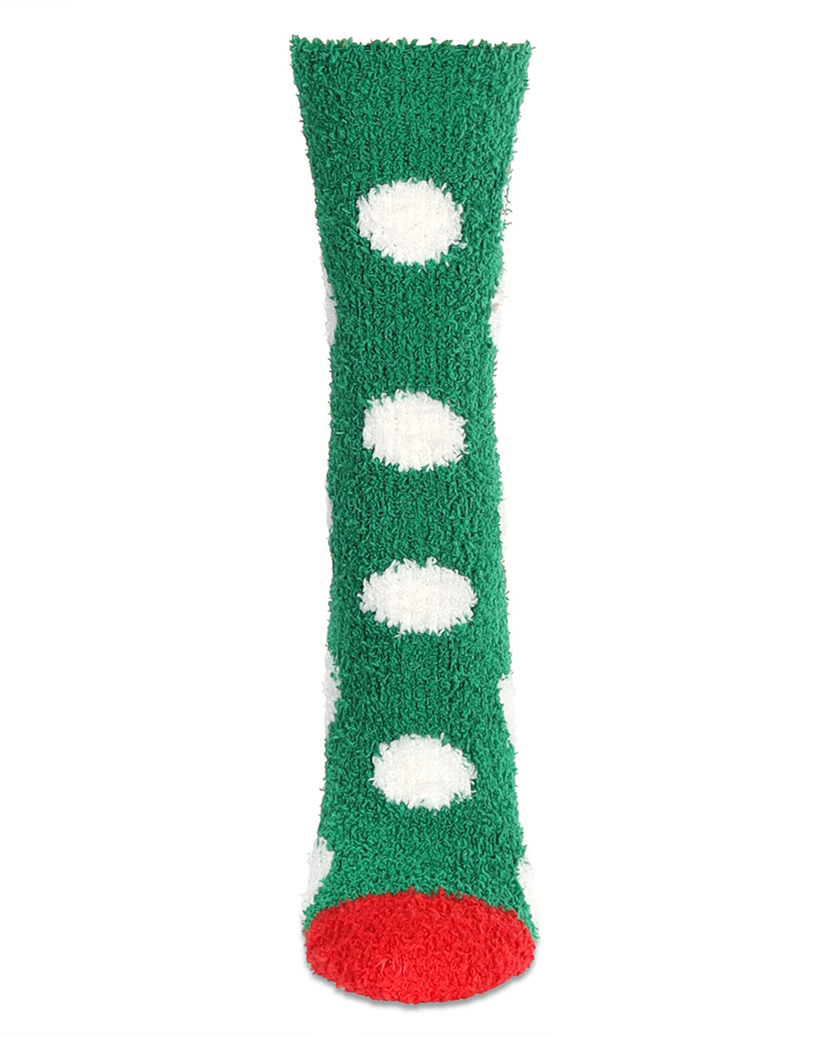 Women's Polka Dot Snowman Embroidery Cozy Crew Socks