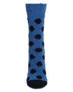 Women's Polka Dot Smiley Face Embroidery Cozy Crew Socks
