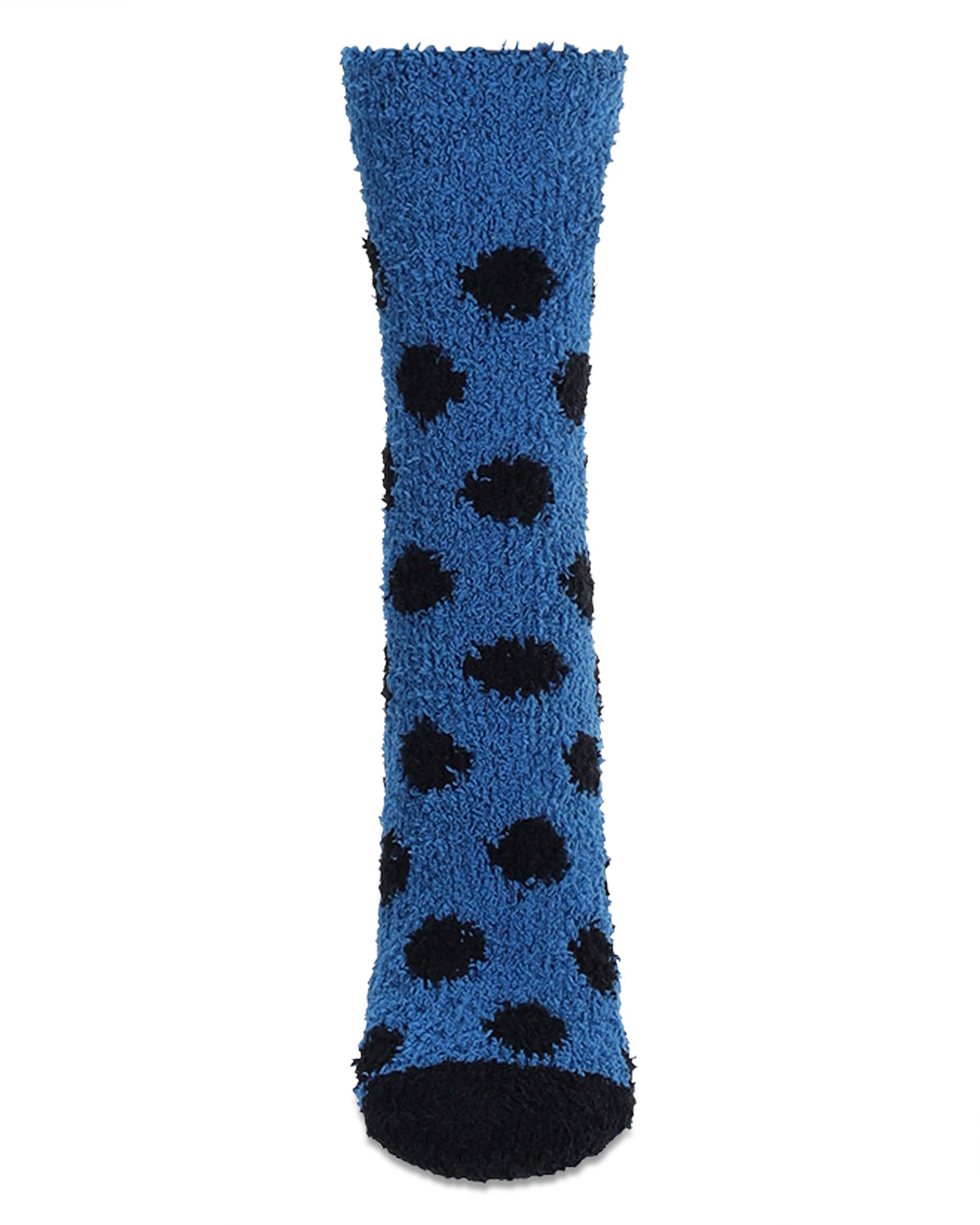 Women's Polka Dot Smiley Face Embroidery Cozy Crew Socks