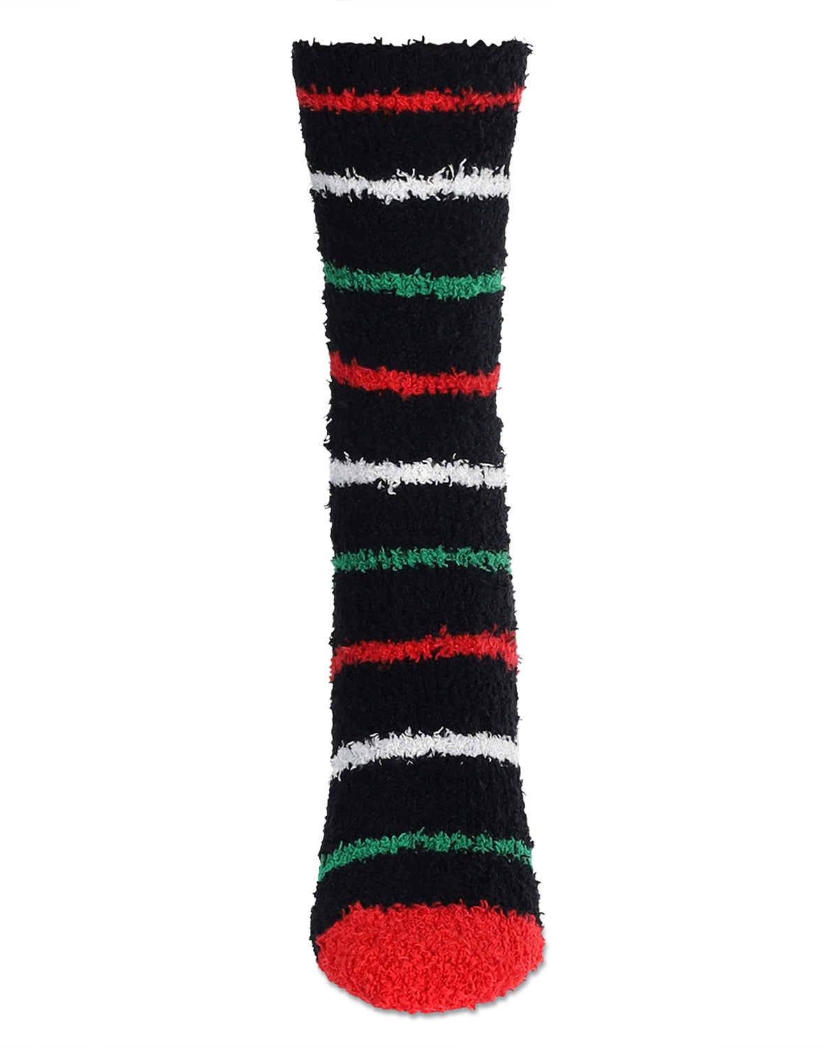Women's Striped Reindeer Embroidery Cozy Crew Socks
