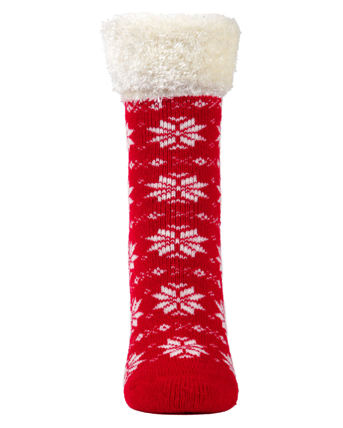 Women's Snowflake Fair Isle Plush Cabin Socks