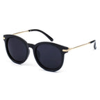 BRUSSELS | Round P3 Horn Rimmed Sunglasses with Embossed Hinges