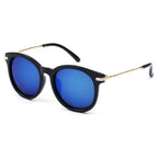 BRUSSELS | Round P3 Horn Rimmed Sunglasses with Embossed Hinges