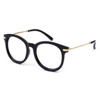 BRUSSELS | Round P3 Horn Rimmed Sunglasses with Embossed Hinges