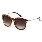 BRUSSELS | Round P3 Horn Rimmed Sunglasses with Embossed Hinges