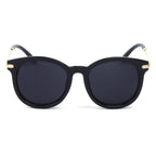 BRUSSELS | Round P3 Horn Rimmed Sunglasses with Embossed Hinges