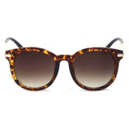 BRUSSELS | Round P3 Horn Rimmed Sunglasses with Embossed Hinges