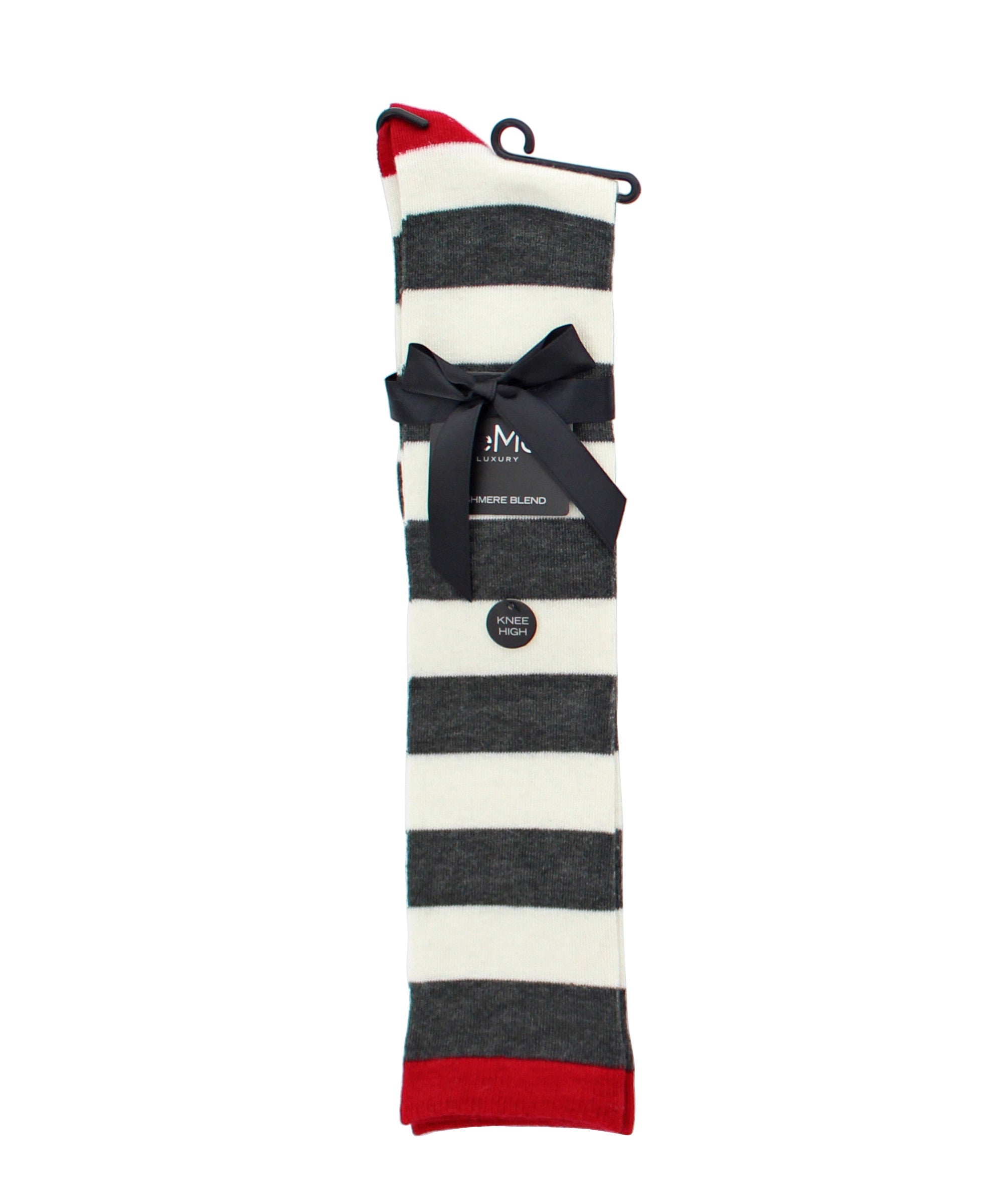 Women's Soft Shaded Stripes Cashmere Blend Knee High Socks