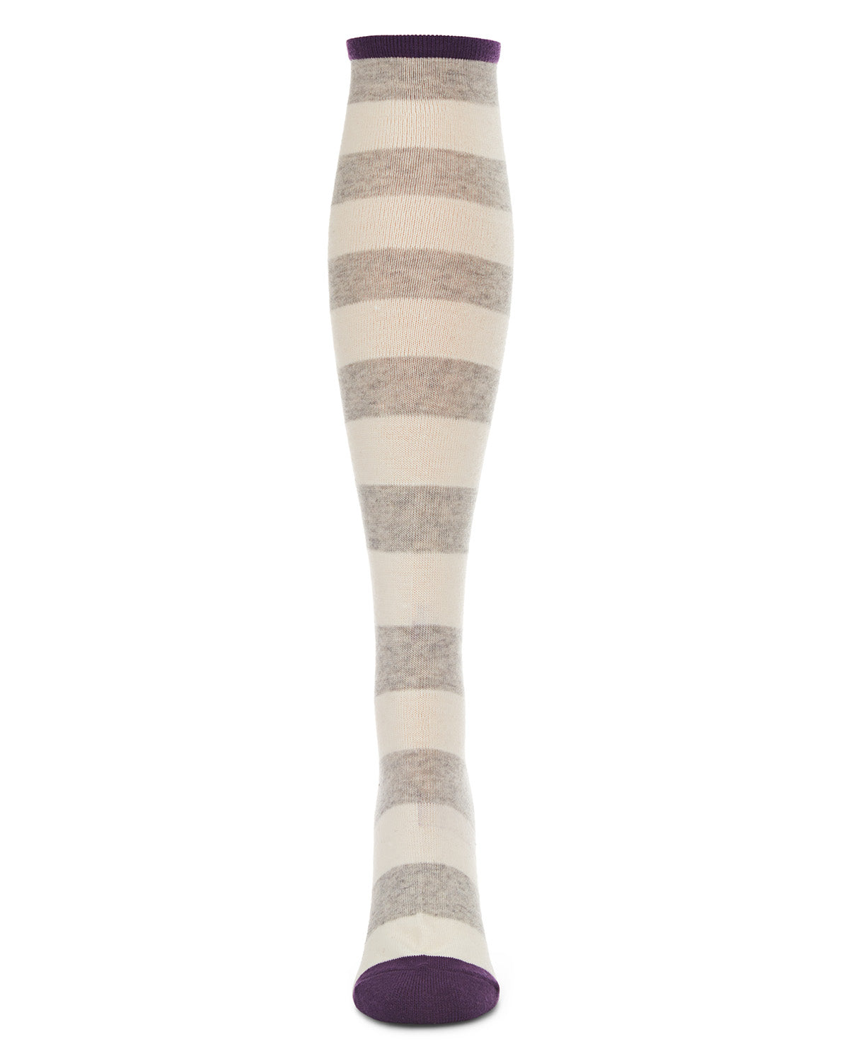 Women's Soft Shaded Stripes Cashmere Blend Knee High Socks