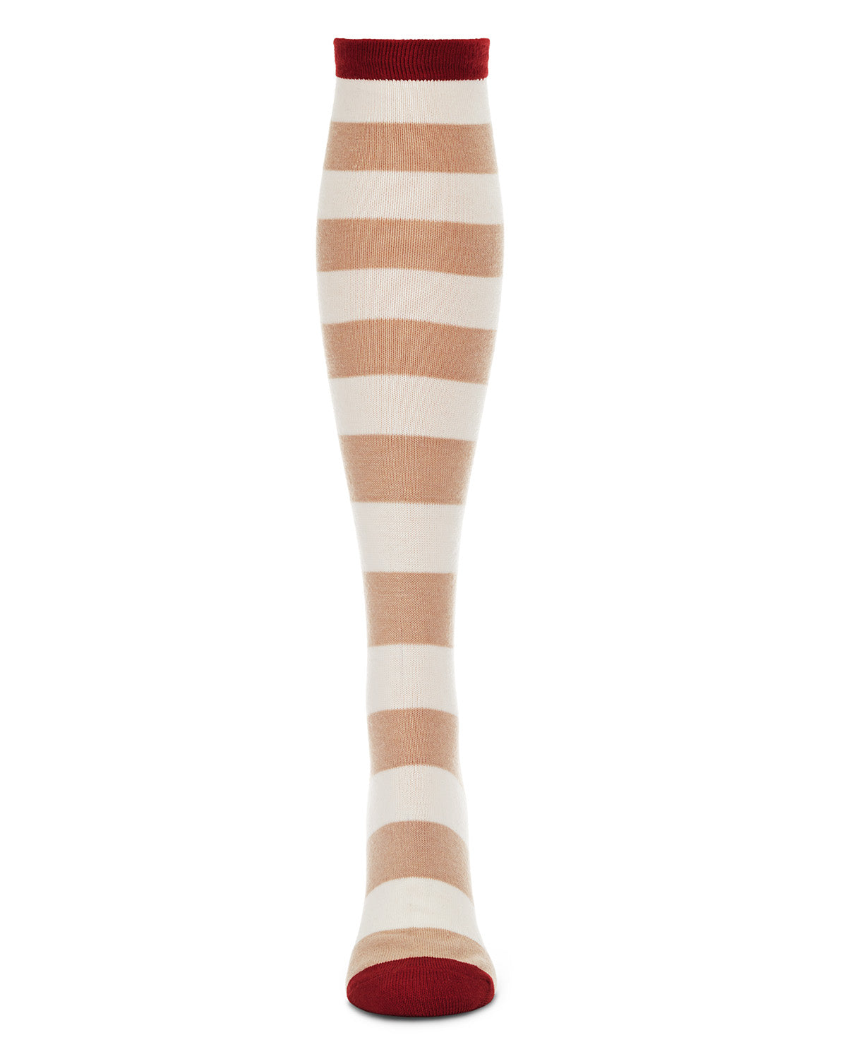 Women's Soft Shaded Stripes Cashmere Blend Knee High Socks