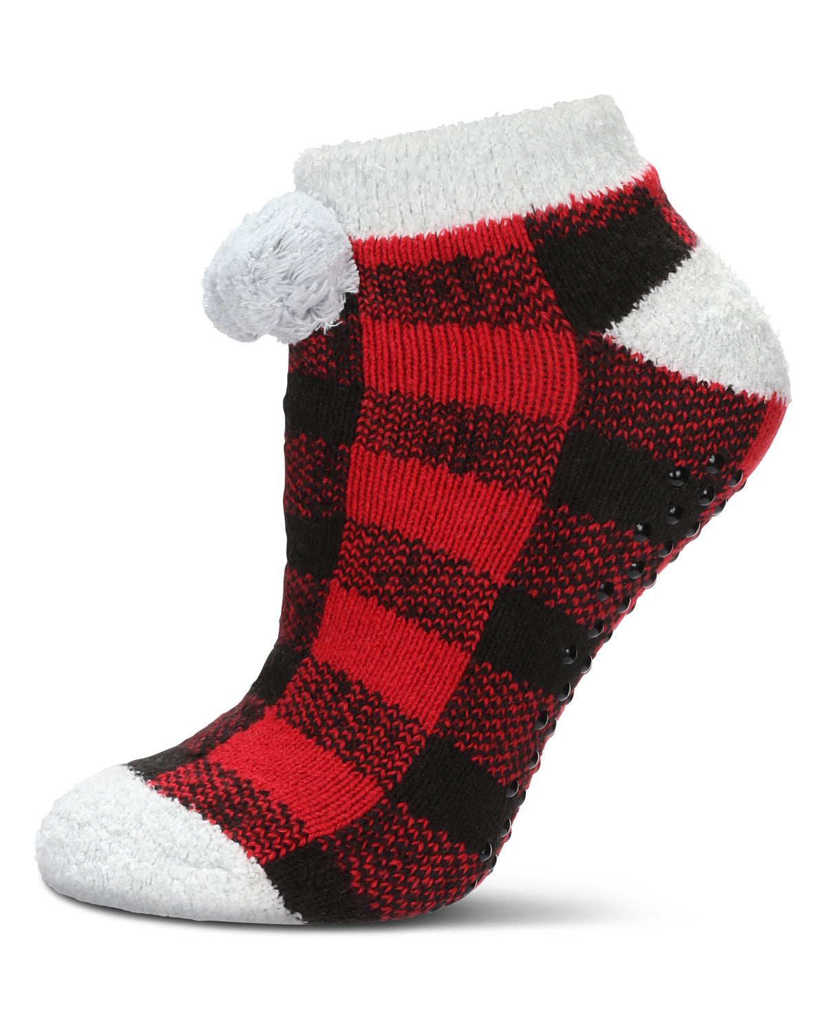 Women's Buffalo Plaid Buttersoft Plush Lined Low Cut Socks