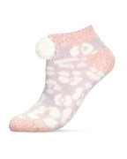 Women's Leopard Buttersoft Plush Lined Low Cut Socks